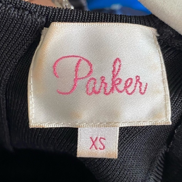 Parker Olida Black Coated Python Print Fit & Flare Sleeveless Dress, size XS - Picture 13 of 16